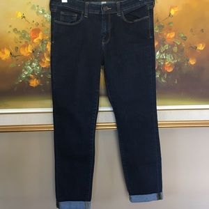 Banana republic dark wash skinny fit ankle jeans